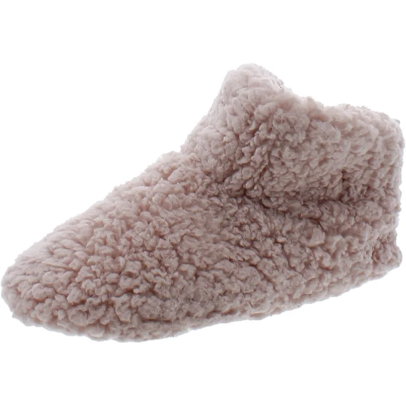 Dearfoams Womens Faux Fur Pull On Bootie Slippers