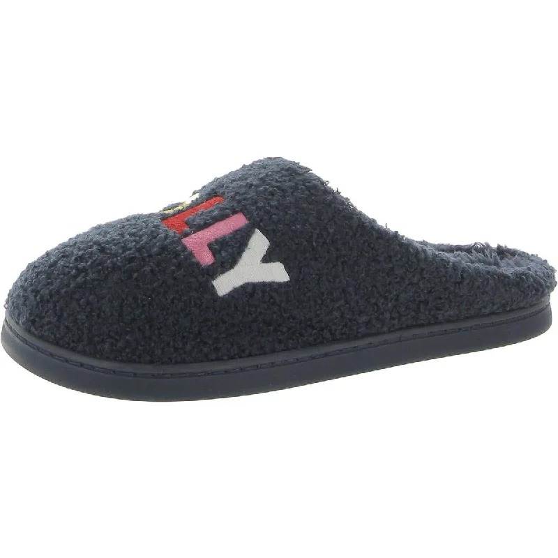 Family PJs Womens Embroidered  Slide Slippers