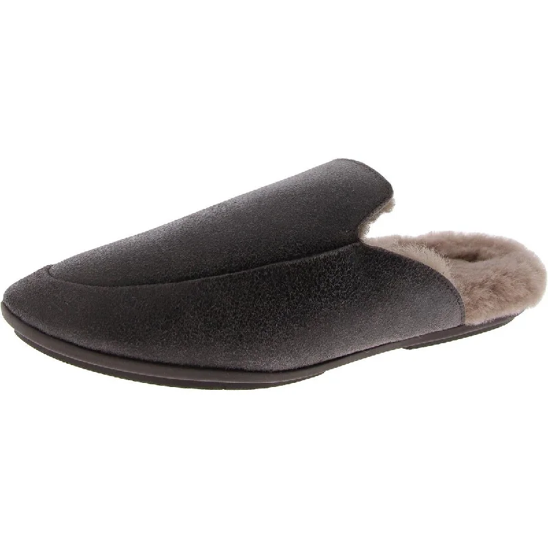 Fitflop Womens Gracie Shearling Shearling Slip On Slide Slippers