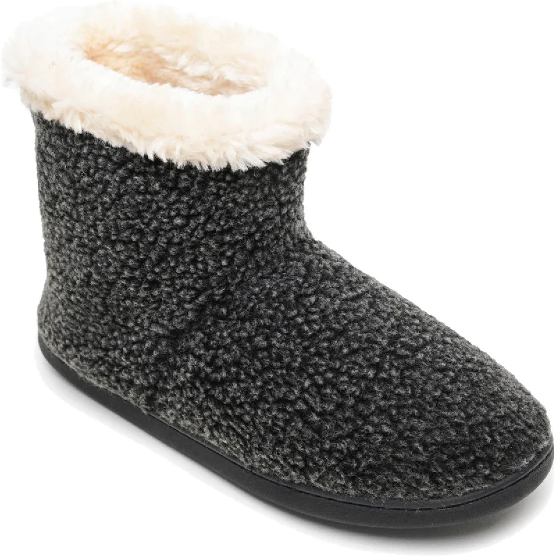 Minnetonka Womens Betty Faux Fur Comfy Bootie Slippers