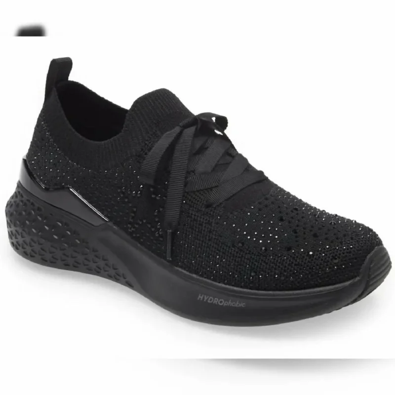 Monticello Embellished Sneaker In Black