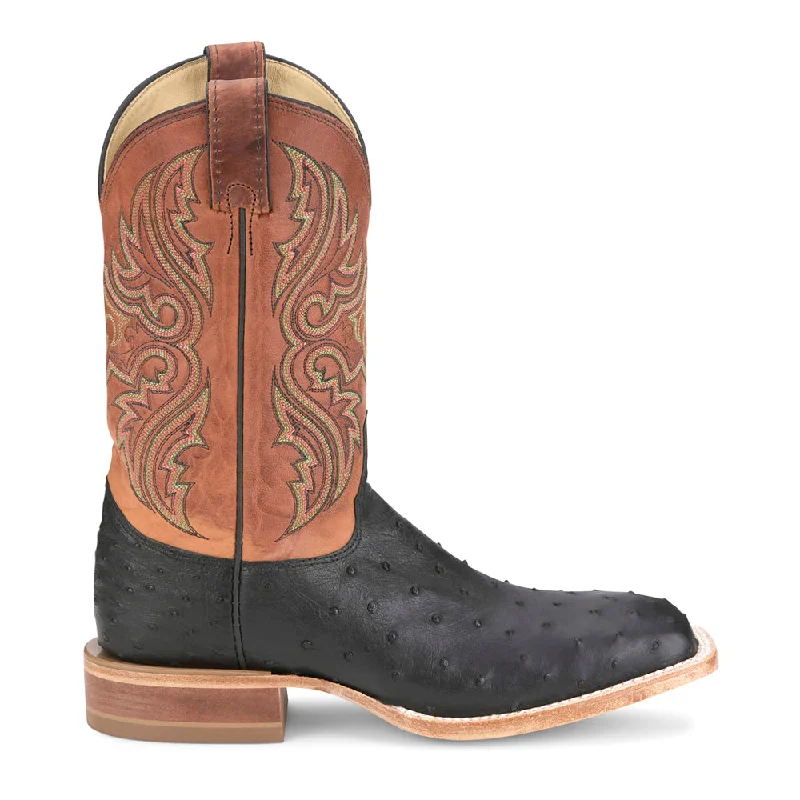 Moseley Ostrich Embroidered Square Toe Cowboy Boots