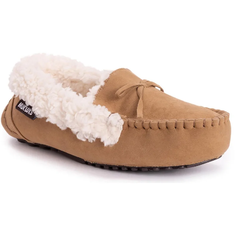 Muk Luks Womens Jaylah Faux Suede Slip On Moccasin Slippers