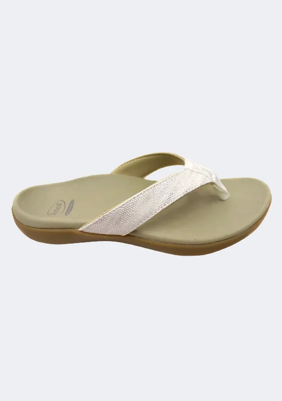 Scholl Orthaheel Women's Sonoma II Sandals Linen/White