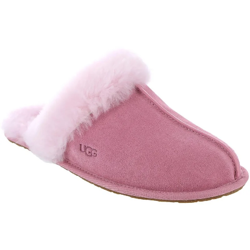 Ugg Scuffette II Women's Suede Fur Trim Slide Slippers