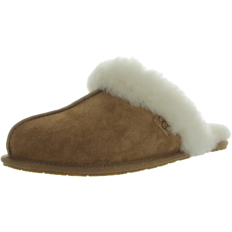 Ugg Womens Leather Slip On Slide Slippers