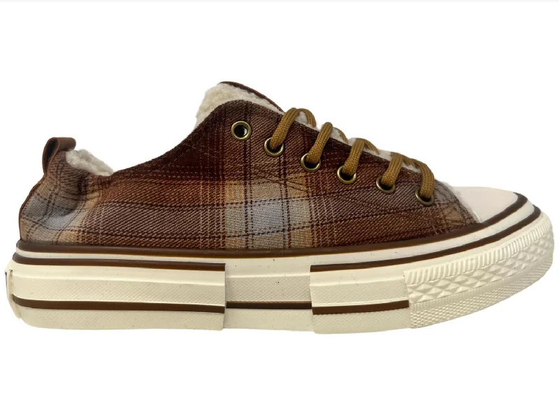 Women's "soli" Plaid Shoe In Brown