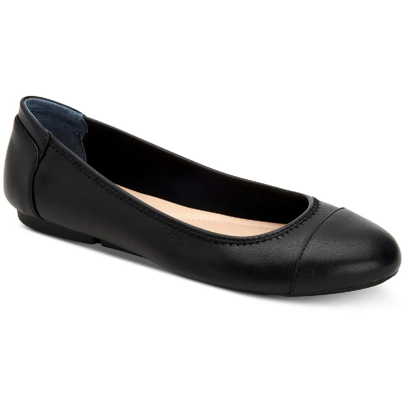 Alfani Womens Tavii 2 Faux Leather Slip on Ballet Flats