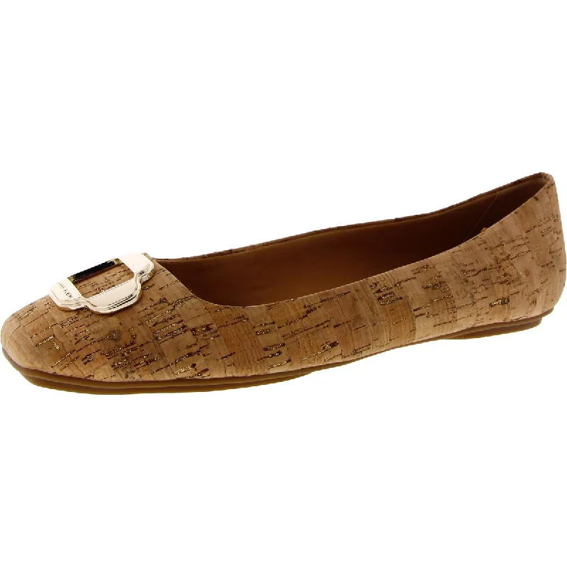 Anne Klein Womens Aggie Cork Flat Ballet Flats