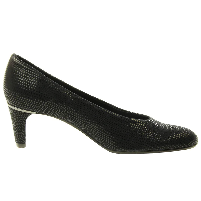 Dayle Round Toe Block Heel Pumps