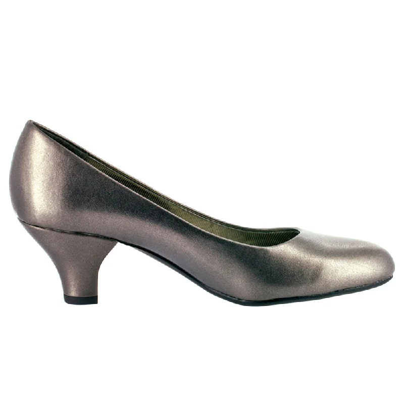 Fabulous Metallic Round Toe Pumps