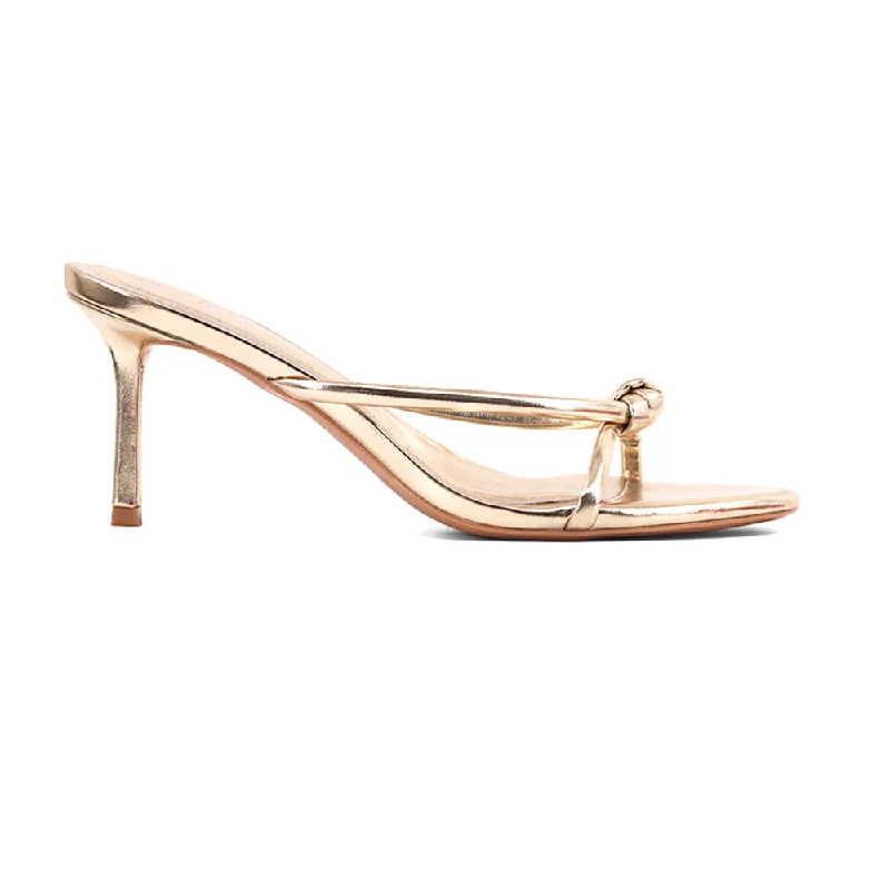 Heidi Heel Metallic Evening Sandals