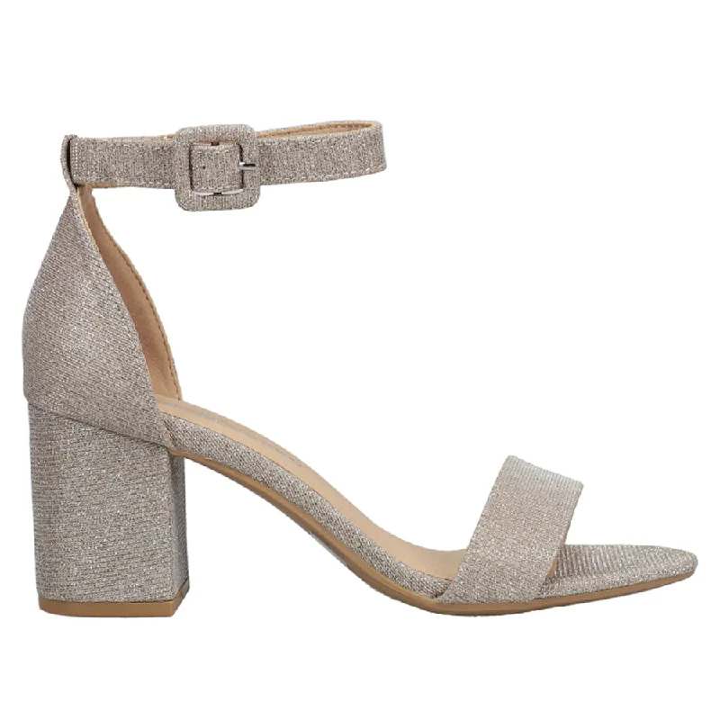 Jody Shimmer Block Heel Sandals