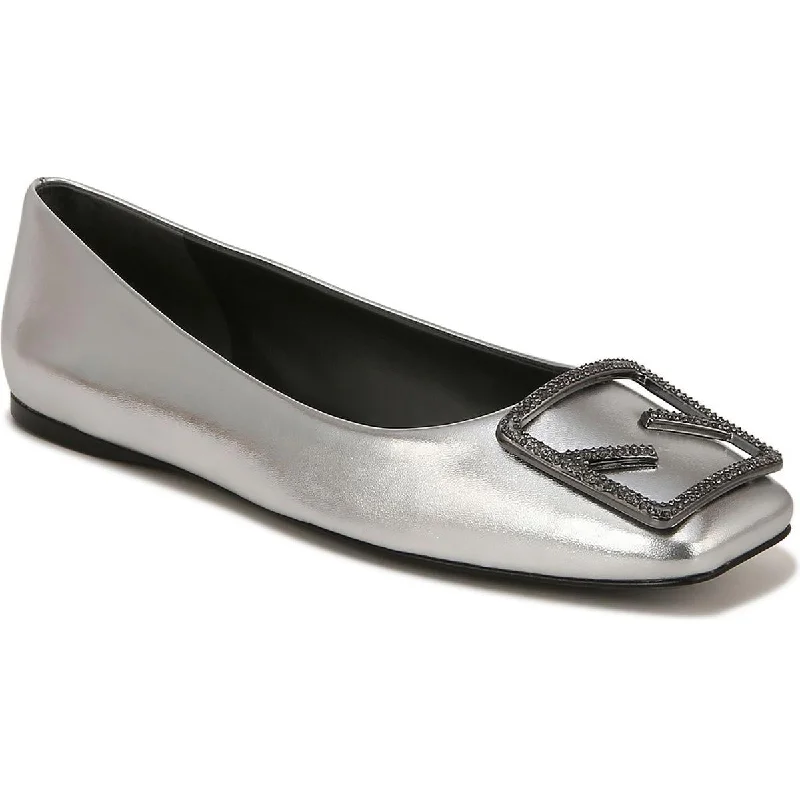 Sarto Franco Sarto Womens Flexa Amaya 4 Faux Leather Rhinestone Ballet Flats