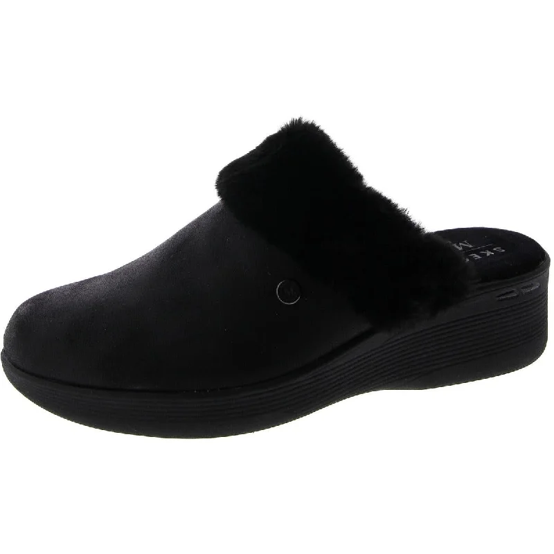 Skechers Womens COZY HIGH Faux Leather Round toe Clogs