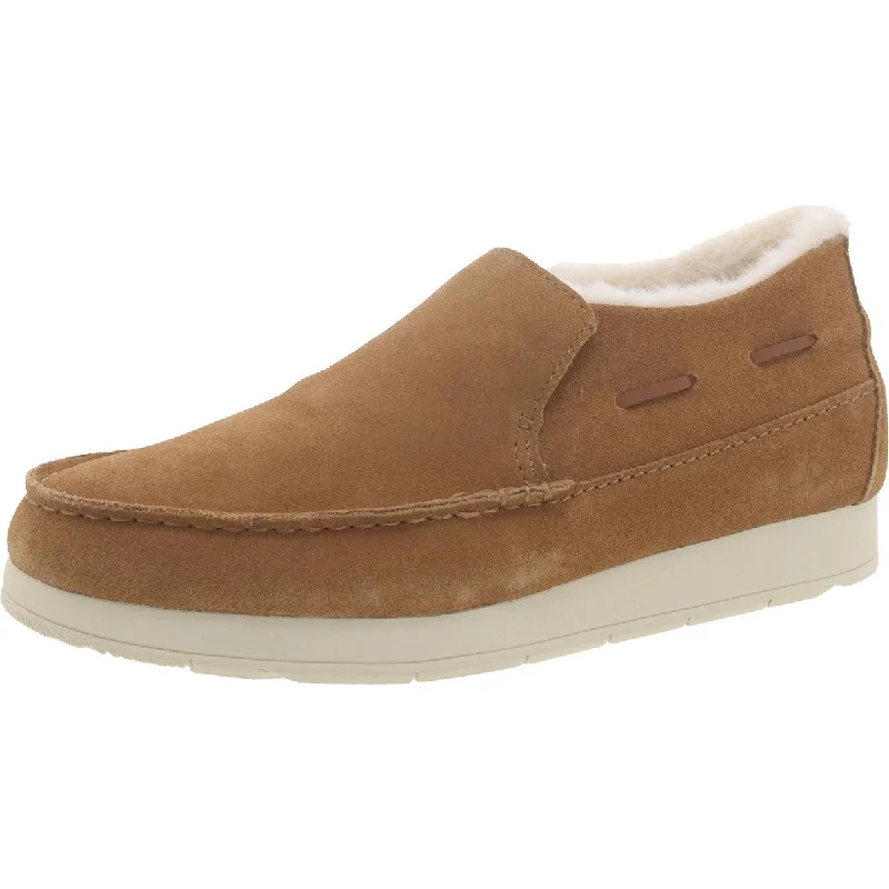 Sperry Womens Faux Fur Slip On Moccasins