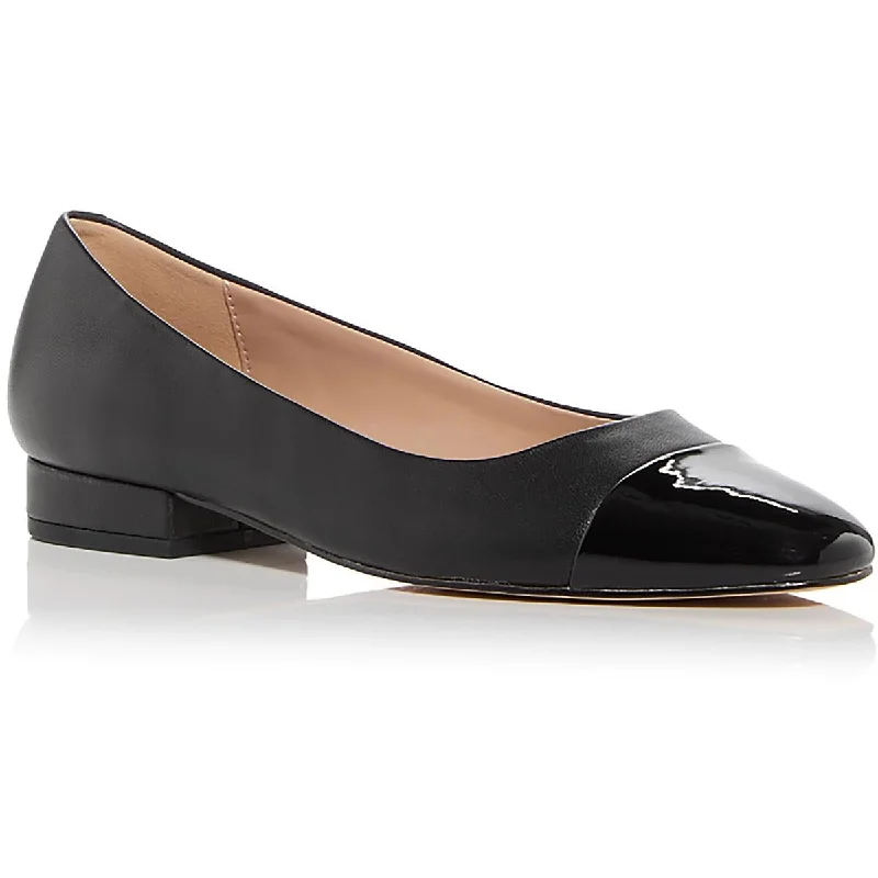 Steve Madden Womens BLAIR Leather Cap toe Ballet Flats