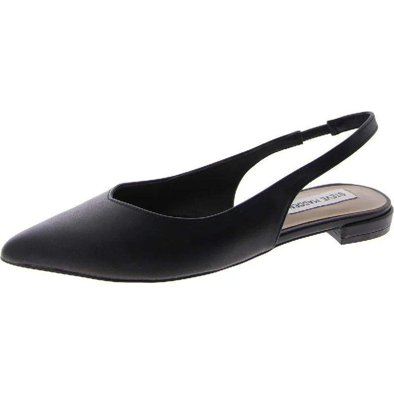 Steve Madden Womens Care Faux Leather Pointed Toe Slingbacks