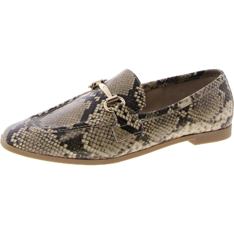 Steve Madden Womens Change Faux Leather Embellished Loafers