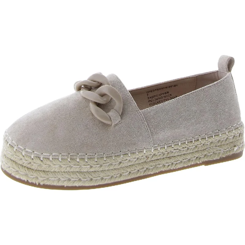 Steve Madden Womens Chester Suede Slip On Espadrilles