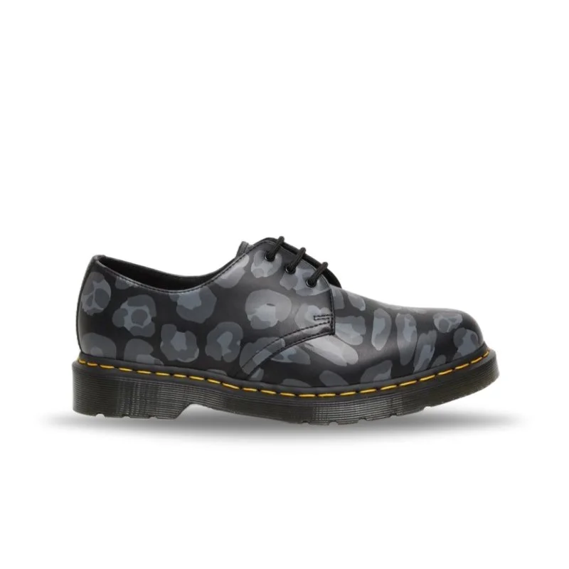 Dr. Martens Women's 1461 Distorted Leopard Print - Black